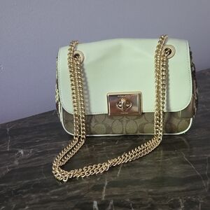 Elegant Cream and Brown Women's Bag